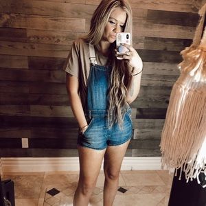 Free people short overalls